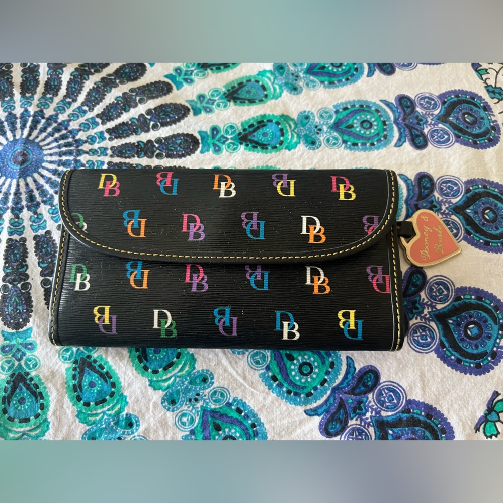 Dooney & Bourke Black Multicolor Wallet